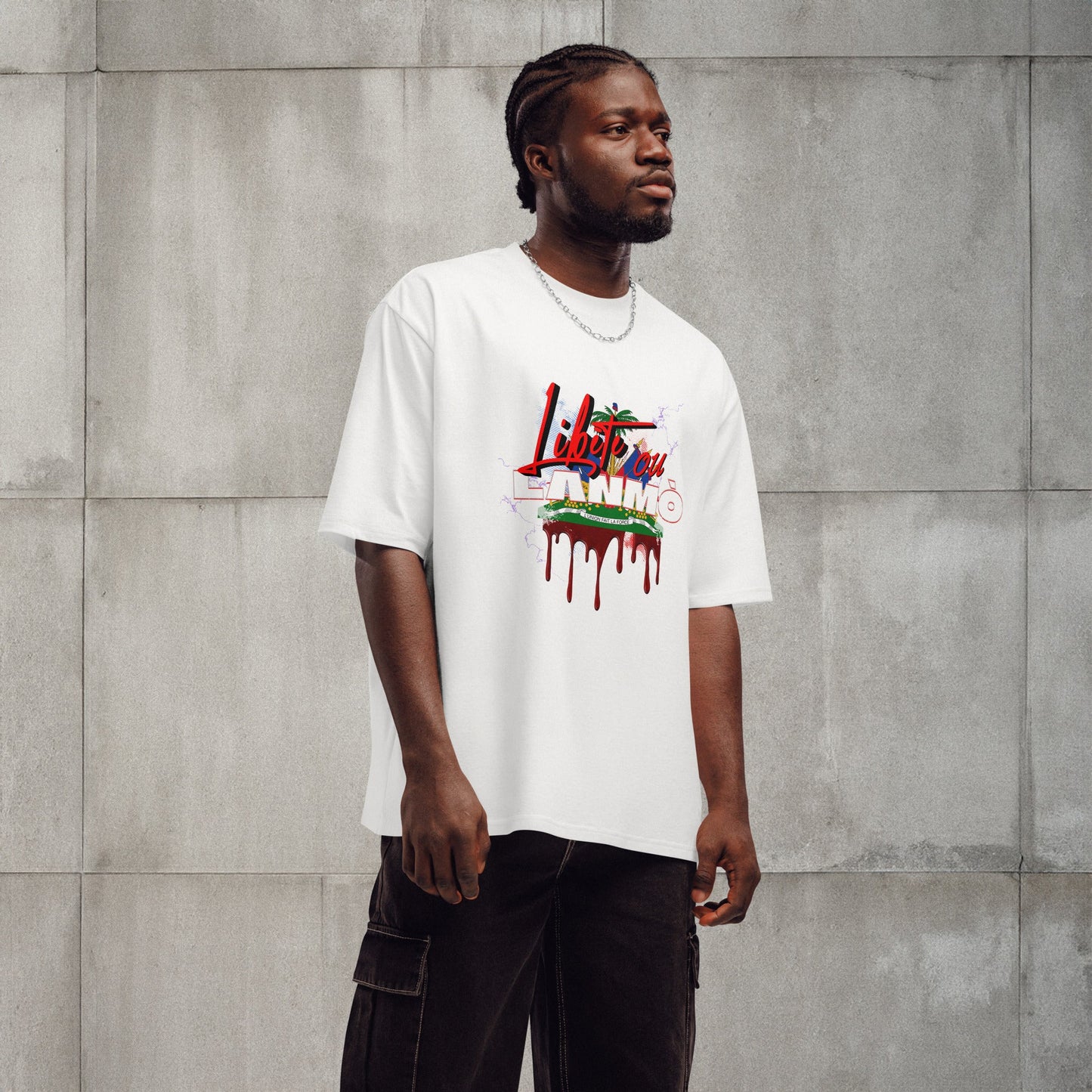 Libète ou Lanmò Oversized t-shirt - DJENEZIS ARTWEAR