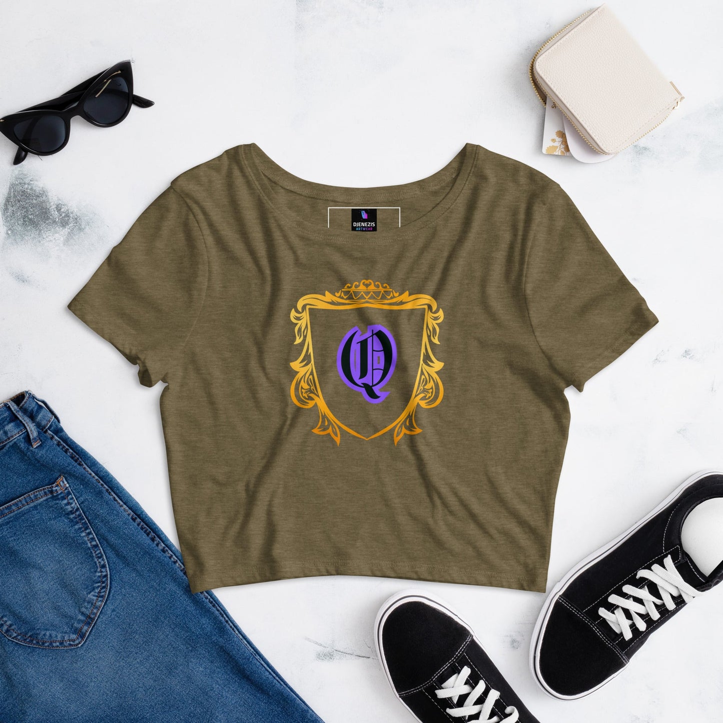 B.L.A.C.K QUEEN - Women’s Crop Tee - DJENEZIS ARTWEAR