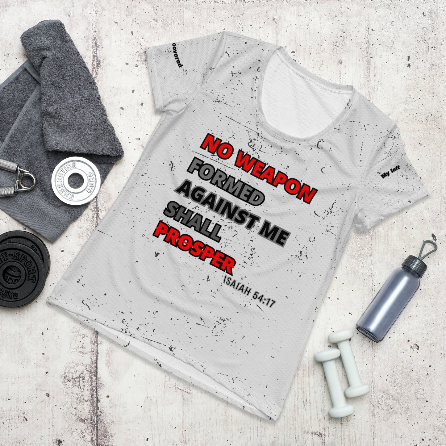 ISAIAH 54:17 - All-Over Print Women's Athletic T-shirt - DJENEZIS ARTWEAR