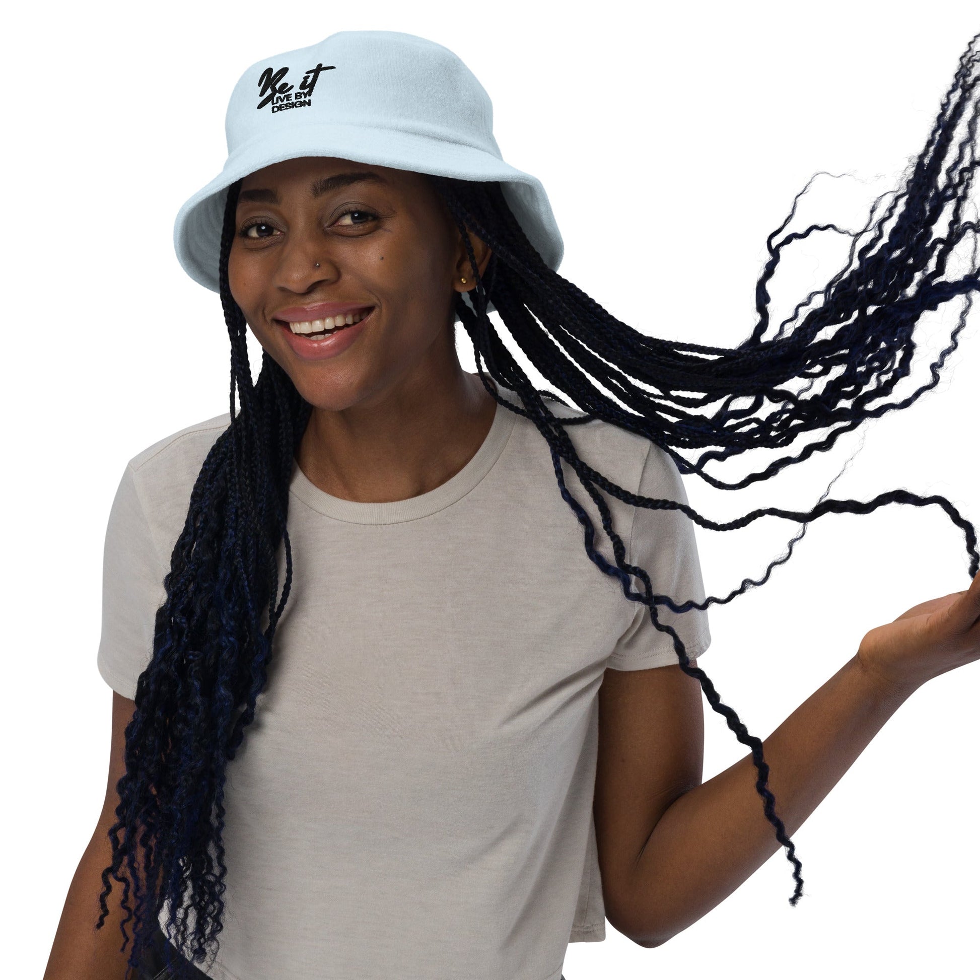 Be it Live by design - Unstructured terry cloth bucket hat - DJENEZIS ARTWEAR