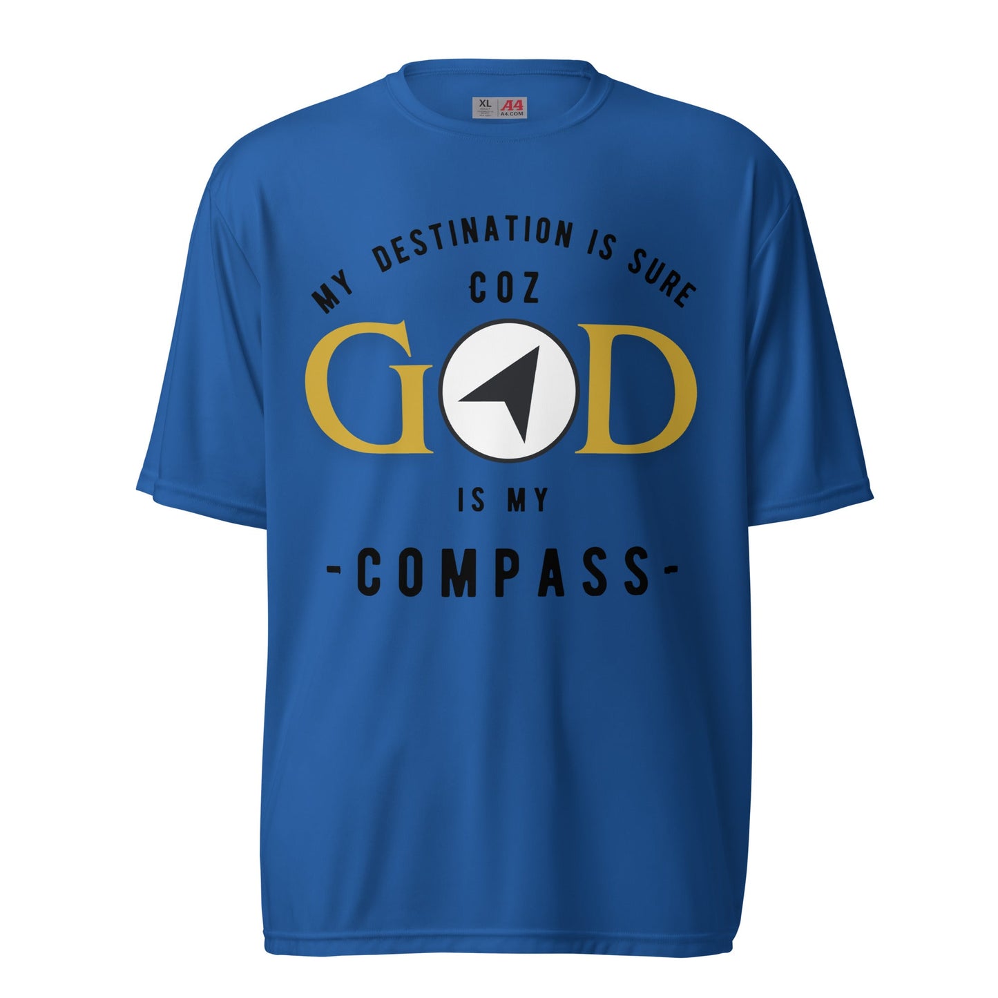 God is my compass - Unisex performance crewneck tees - DJENEZIS ARTWEAR