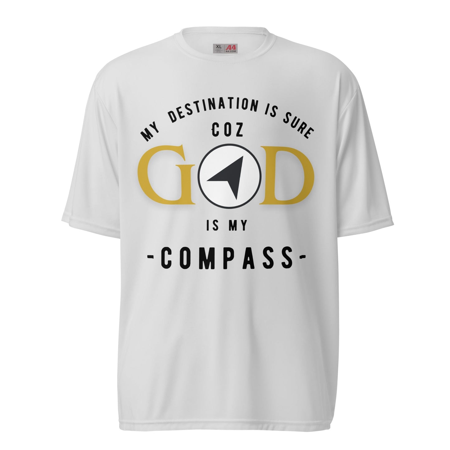 God is my compass - Unisex performance crewneck tees - DJENEZIS ARTWEAR