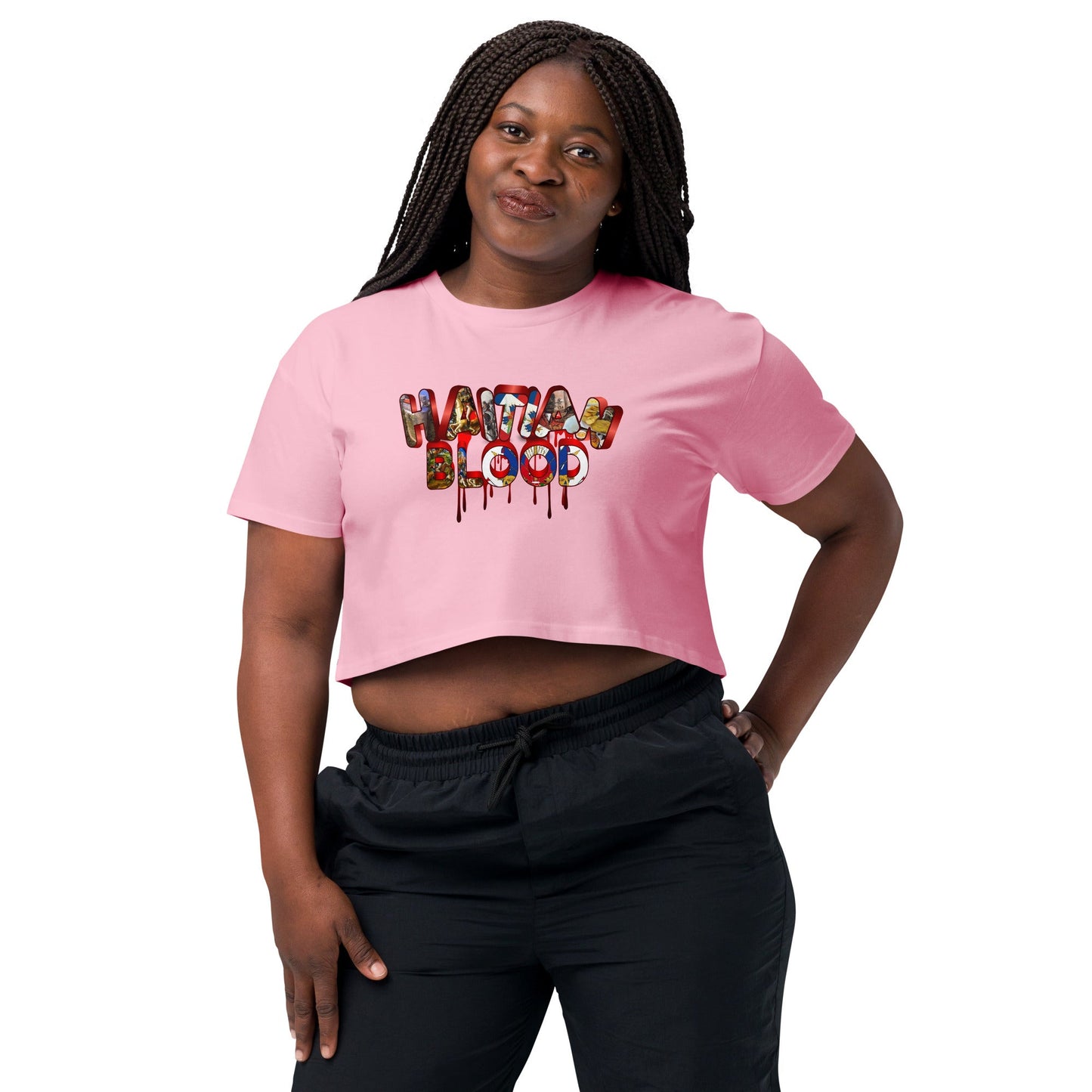 Haitian blood - Women’s crop top - DJENEZIS ARTWEAR