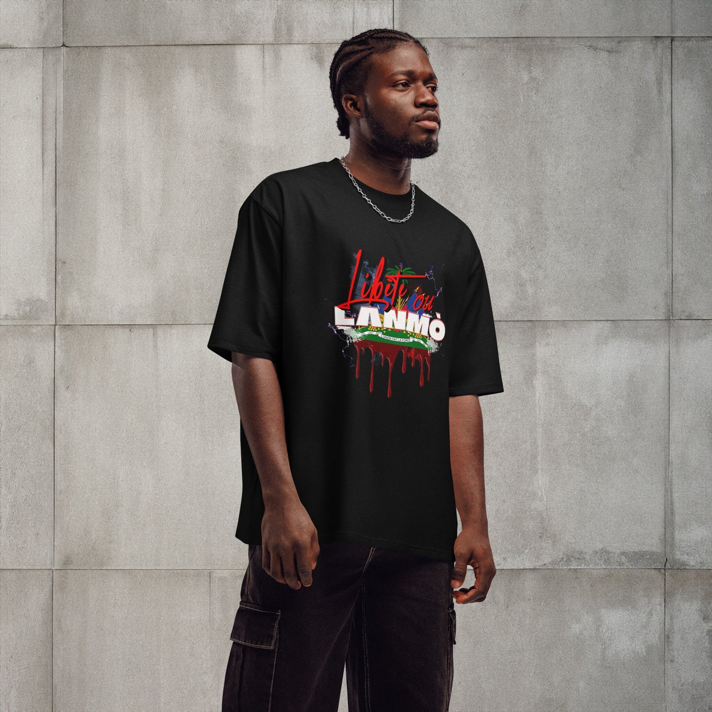 Libète ou Lanmò Oversized t-shirt - DJENEZIS ARTWEAR
