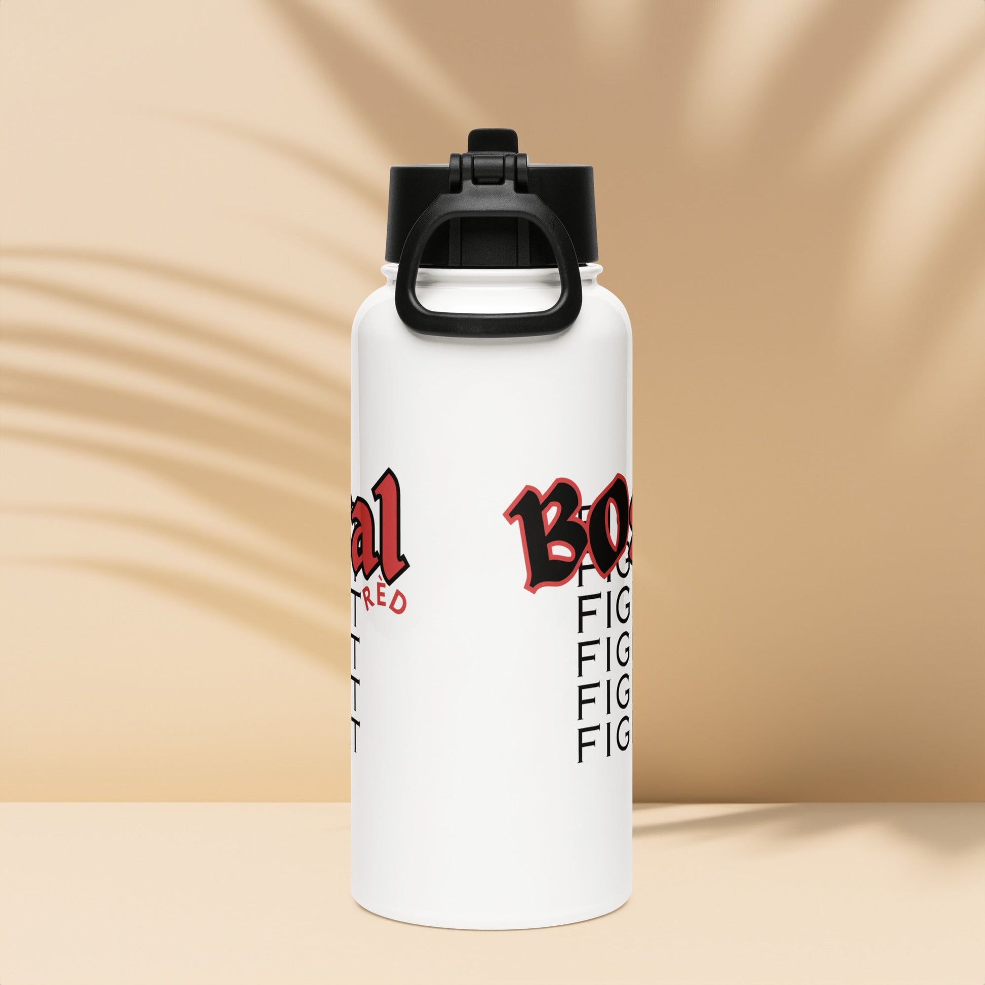 Stainless steel water bottle with a straw lid - DJENEZIS ARTWEAR