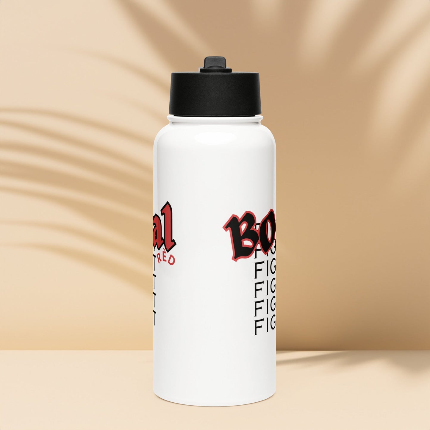 Stainless steel water bottle with a straw lid - DJENEZIS ARTWEAR