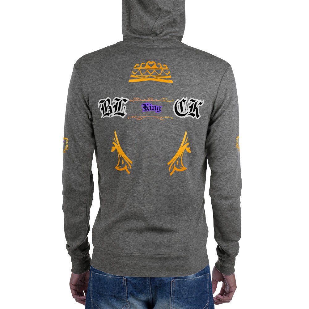 B.L.A.C.K. KING - zip hoodie - DJENEZIS ARTWEAR