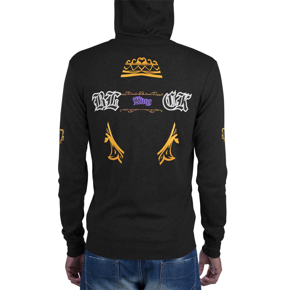 B.L.A.C.K. KING - zip hoodie - DJENEZIS ARTWEAR