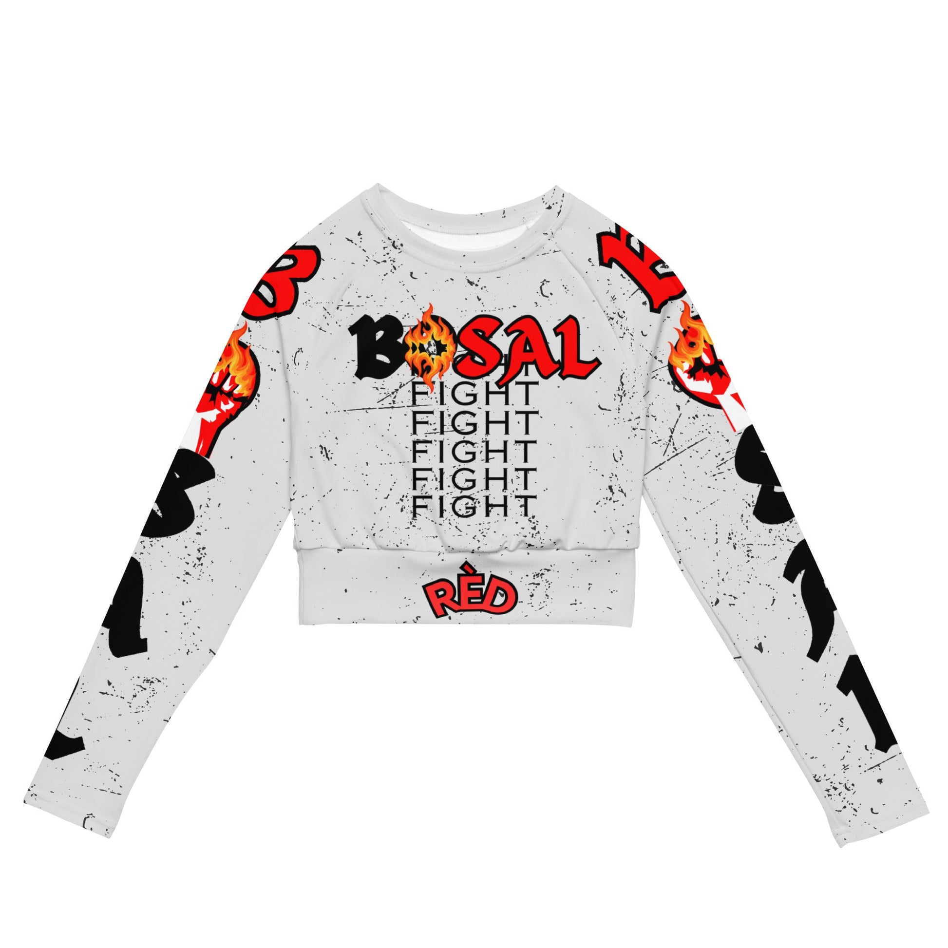 BOSAL - Recycled long-sleeve women crop top - DJENEZIS ARTWEAR