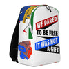 Dared to be free Minimalist Backpack - DJENEZIS ARTWEAR