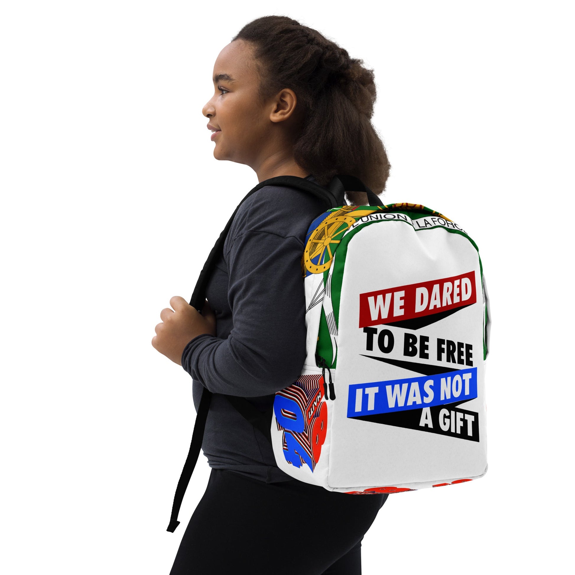 Dared to be free Minimalist Backpack - DJENEZIS ARTWEAR