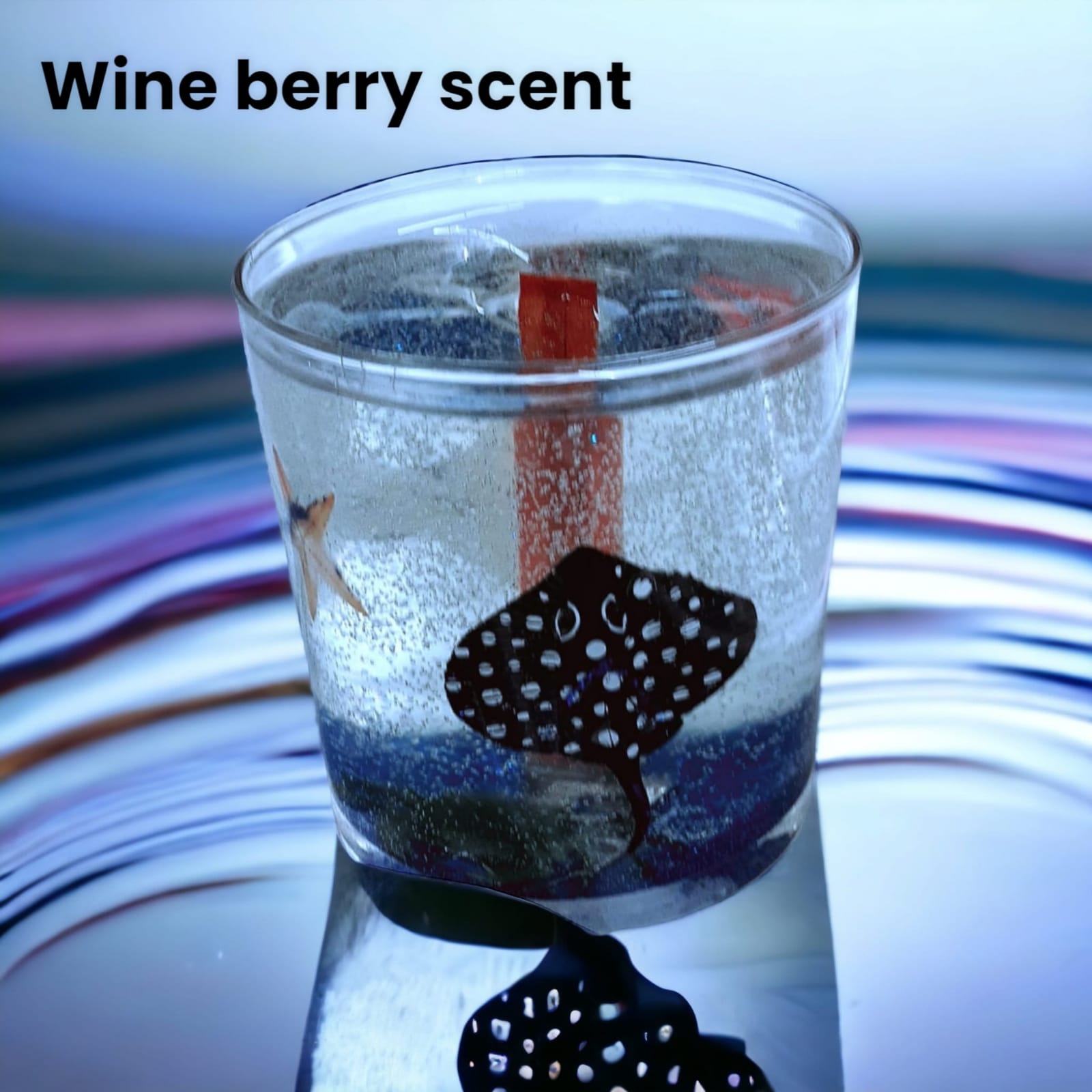 Gel Wax Candle with Wine Berry Scent - DJENEZIS ARTWEAR