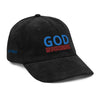 God is powerful - Vintage corduroy cap - DJENEZIS ARTWEAR