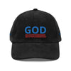 God is powerful - Vintage corduroy cap - DJENEZIS ARTWEAR