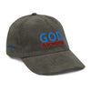 God is powerful - Vintage corduroy cap - DJENEZIS ARTWEAR