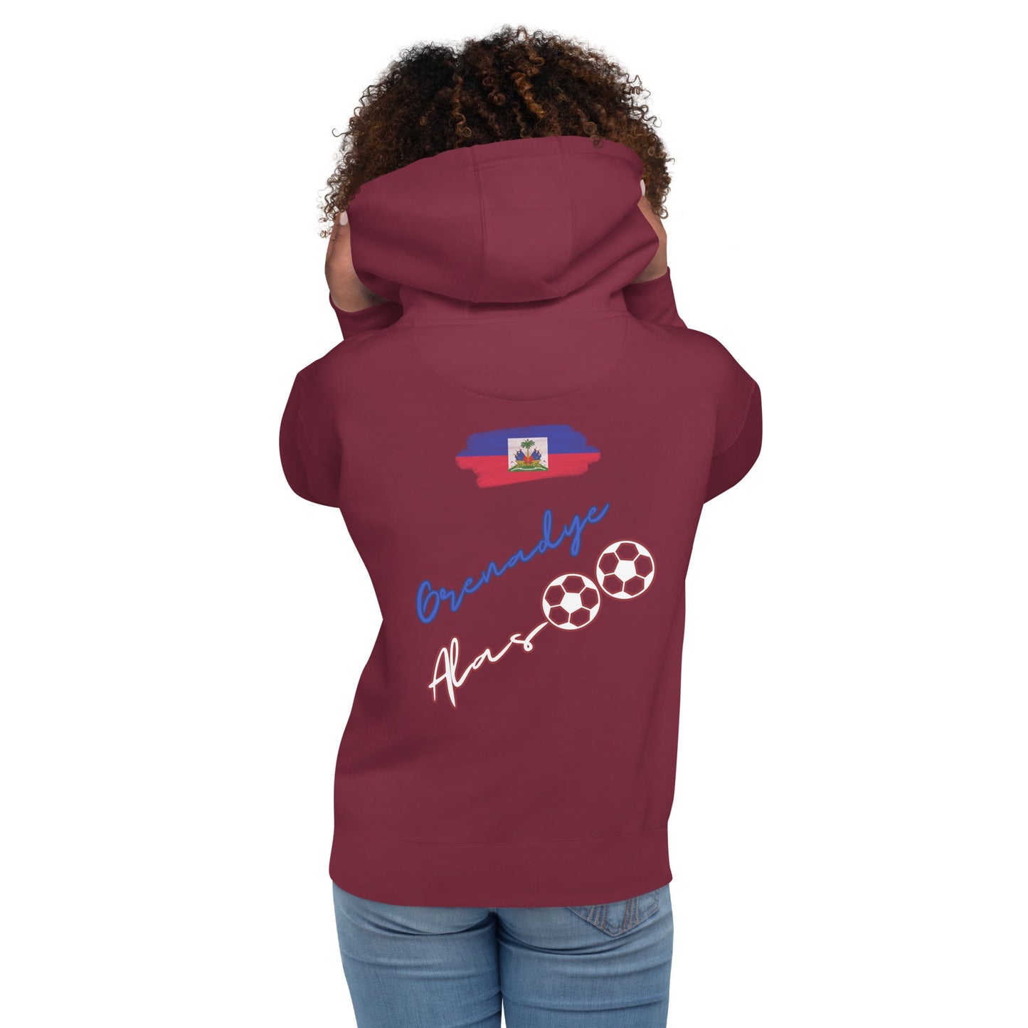 Hoodie-Kerly Theus-Football haiti - DJENEZIS ARTWEAR