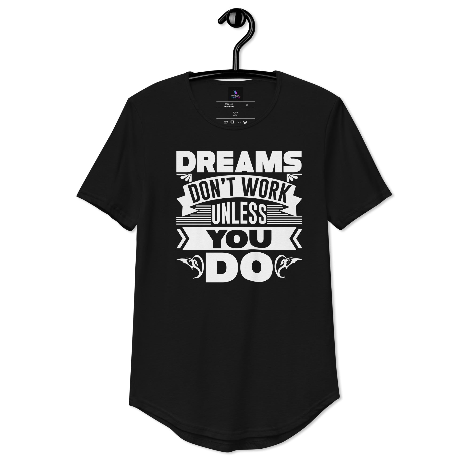 Men's Curved Hem tees-Dreams - DJENEZIS ARTWEAR