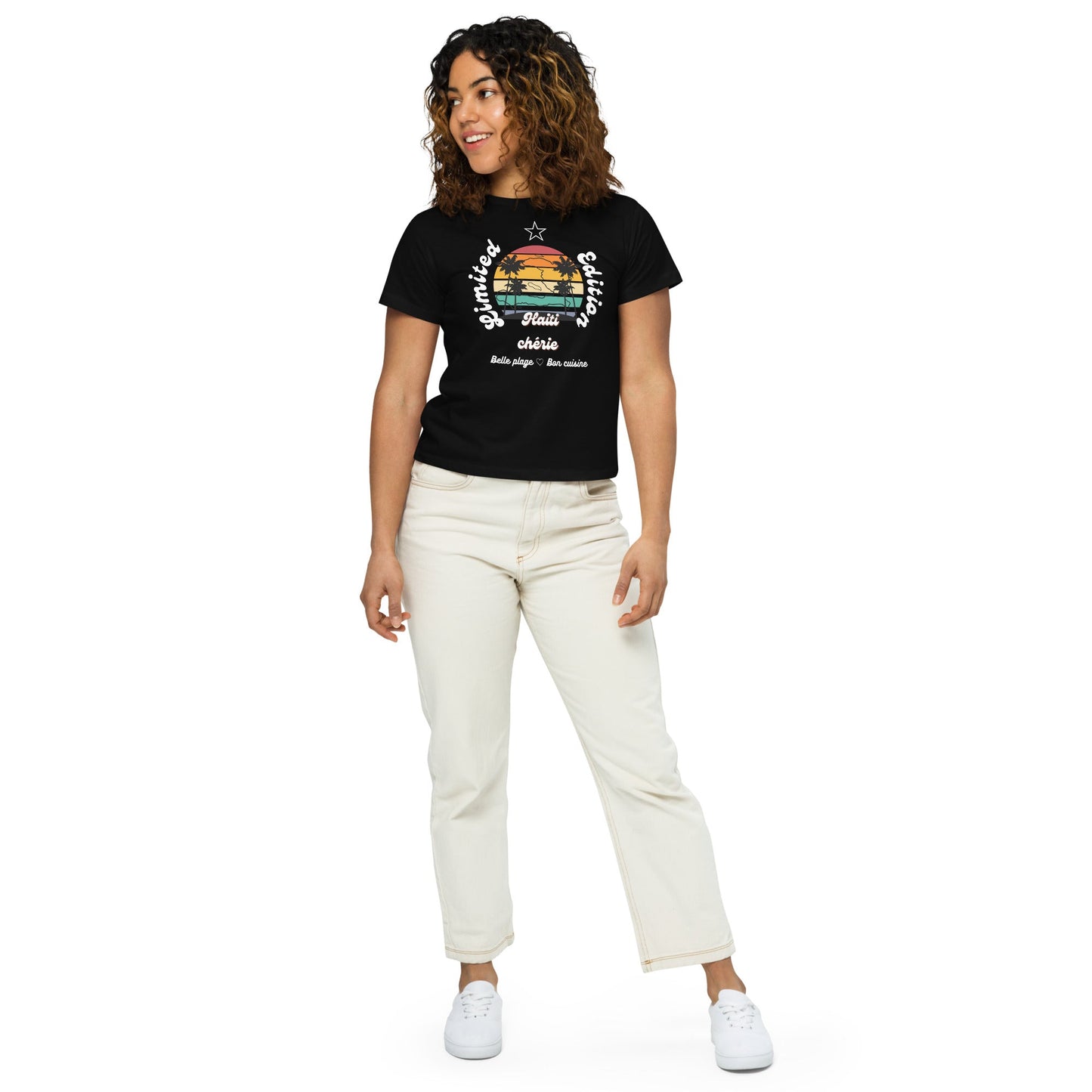 Women’s high-waisted t-shirt - DJENEZIS ARTWEAR